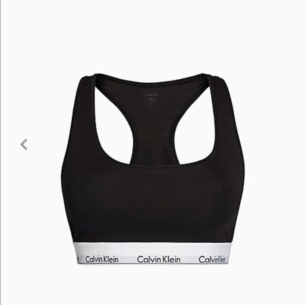 Black Calvin Klein logo bikini underwear + bra